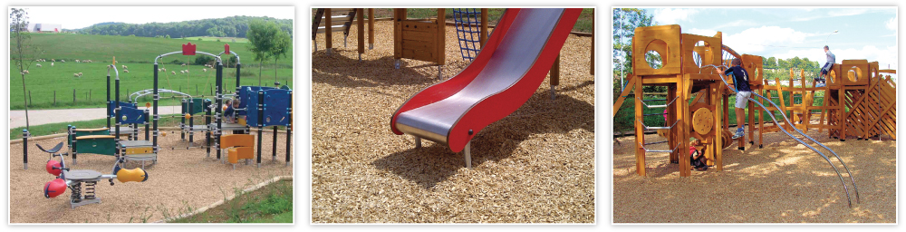 LUDOSOL shock absorbing wood chips for playground surfaces