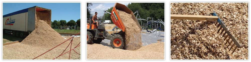 LUDOSOL impact absorbing wood chips for playgrounds Implementation