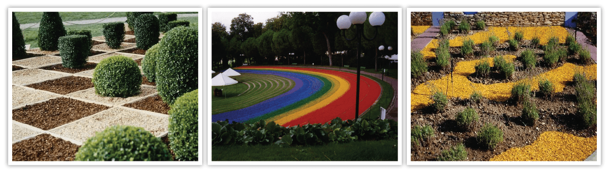 ORGACOLOR Colourful Decorative coloured Mulch, brown mulch, red mulch, yellow mulch, green mulch, blue mulch, purple mulch